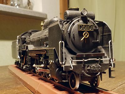 上*と様 蒸気機関車モデル 黒色 ディテール豊富 8620