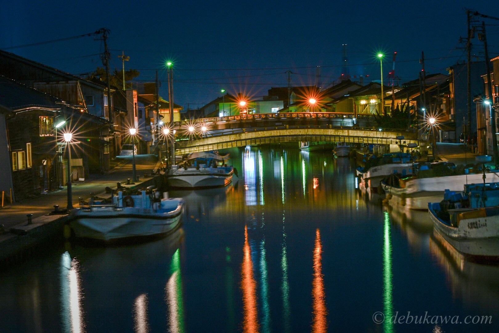 日本のベニス 射水市内川の夜景 デブかわ Com フォトブログ