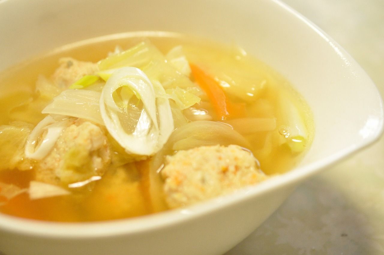 スープ 鶏 団子