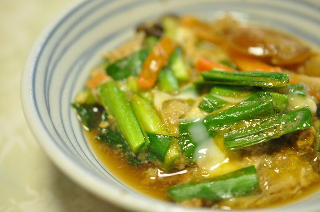 ニラの卵とじ Debutousanのお食事日記