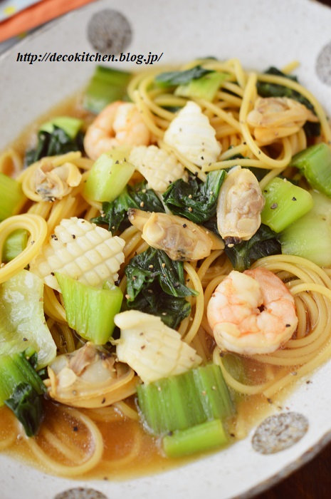 青梗菜パスタ4