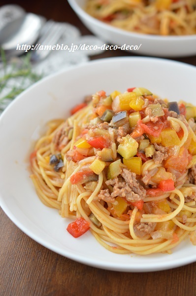 ミートソースパスタ9