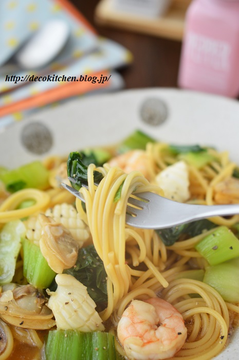 青梗菜パスタ9