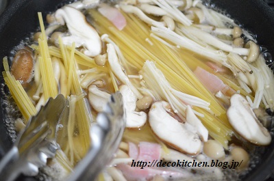 きのこパスタ工程２