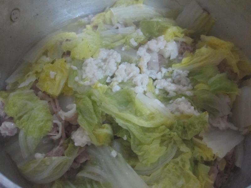 豚肉と大根と白菜の塩麹蒸し煮１０