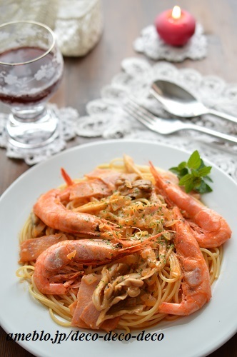海老のトマトパスタ2