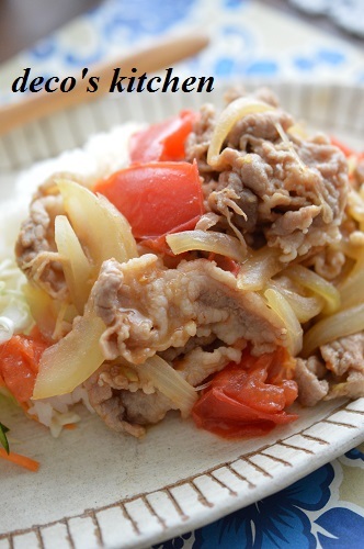 豚のトマト生姜焼き7