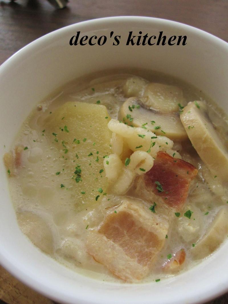 decoの小さな台所。-マッシュじゃがいものミルクスープ３