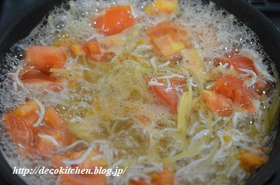 トマトパスタ工程４
