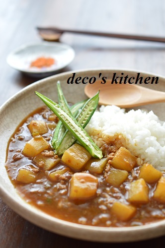 オクラと長芋のカレー3