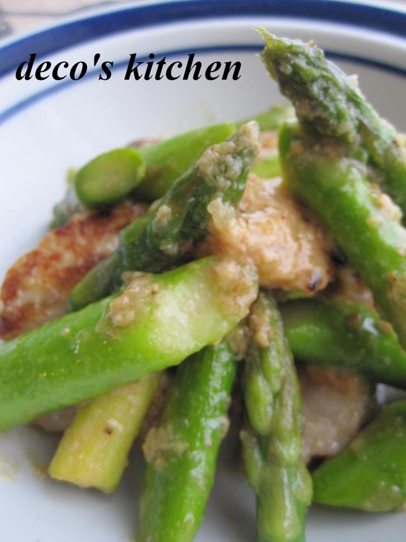decoの小さな台所。-豚肉とアスパラの塩麹ごま炒め５
