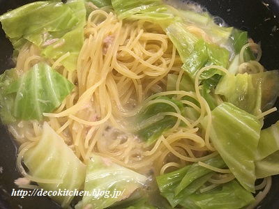 キャベツパスタ工程５