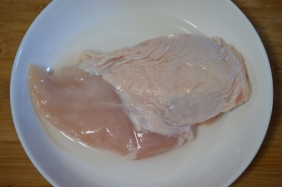蒸し鶏工程1