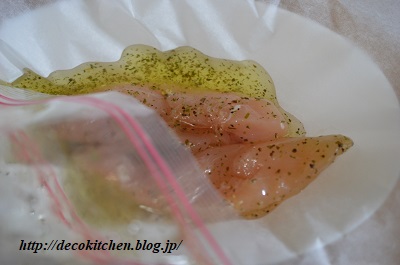 ささみレンジ蒸し工程3