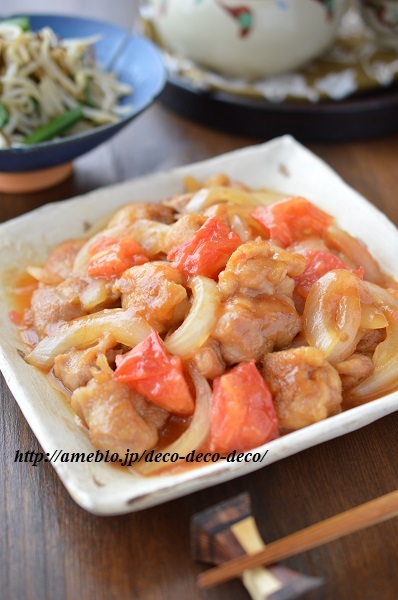 トマト生姜焼き６
