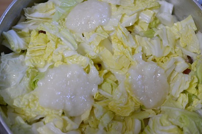 塩麹蒸し煮工程1
