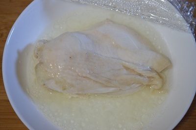 蒸し鶏工程2