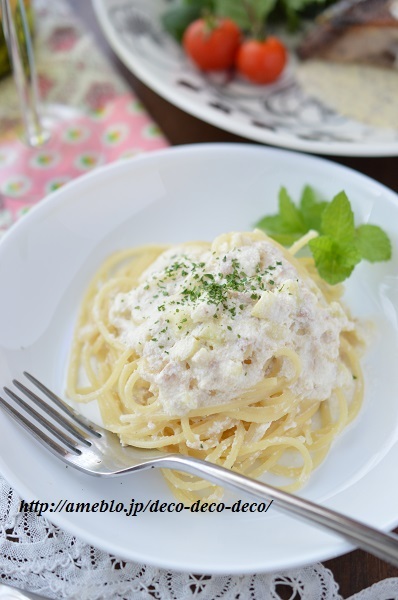 豆腐クリームパスタ