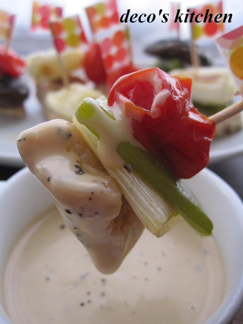 decoの小さな台所。-グリル野菜でねぎま風１