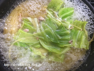 キャベツパスタ工程４