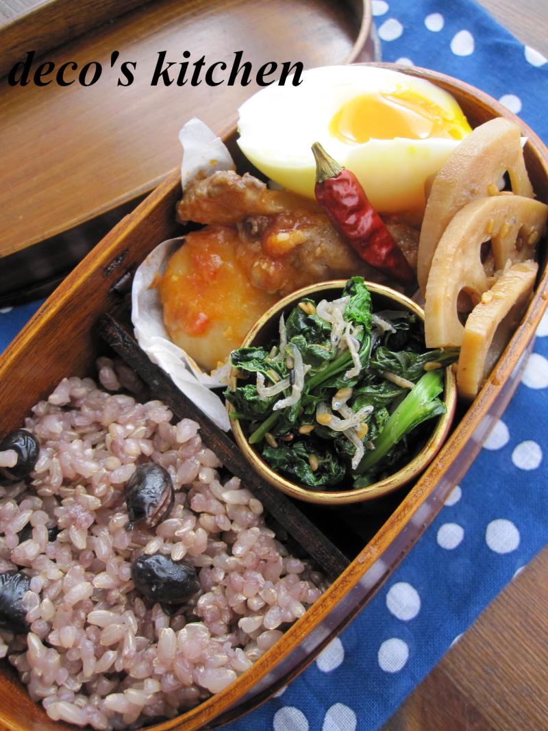 decoの小さな台所。-生姜トマト味噌煮込み弁当1