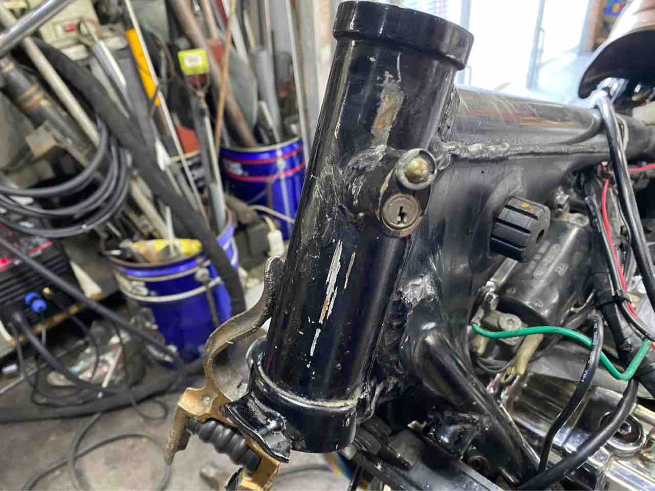 CBX400F CBX550F 逆車 ハンドルロック フレーム CBX400F CBX550F 逆車 ハンドルロック フレーム CBX400F CBX550F 逆車