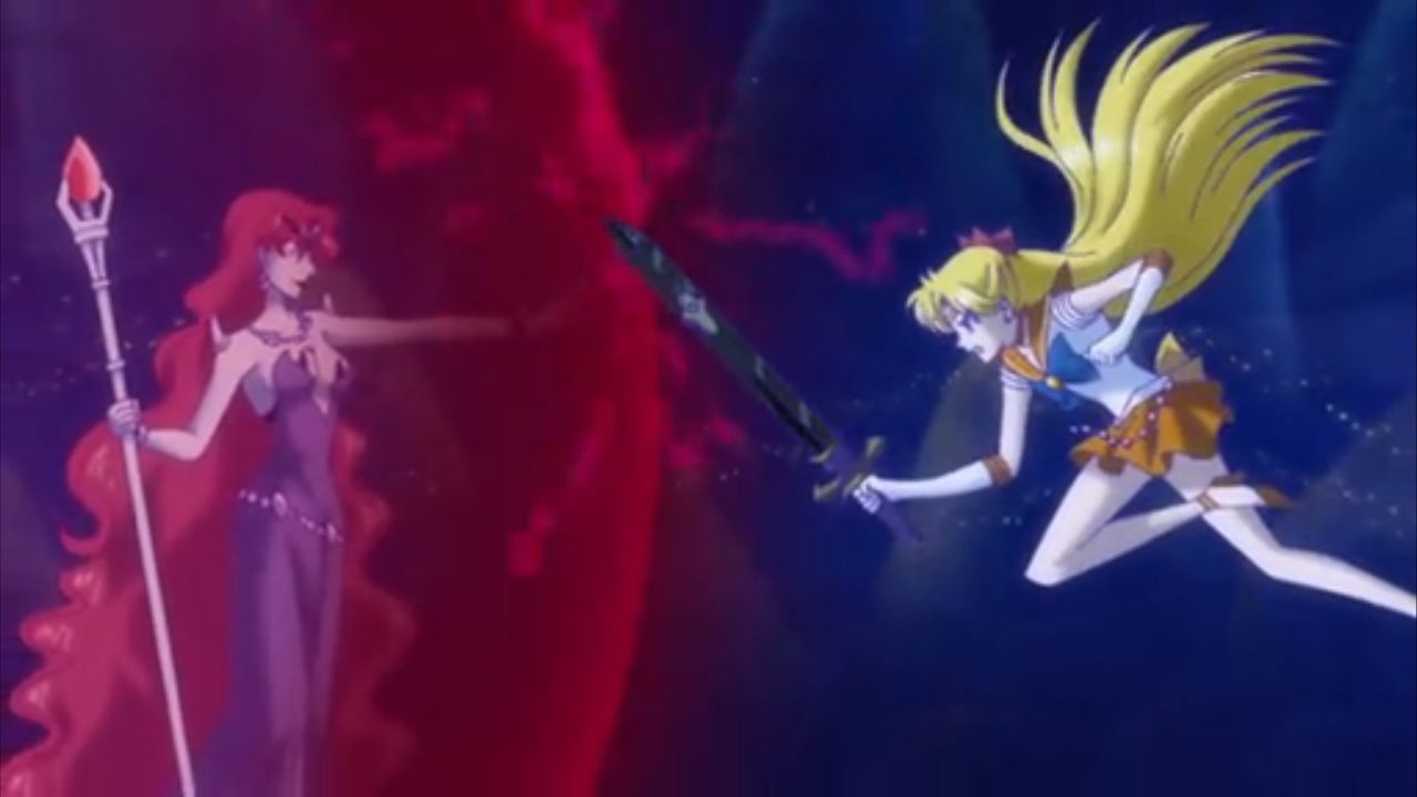 美少女戦士セーラームーンcrystal 第12話 敵 Queen Metaria デルフィニウムの園