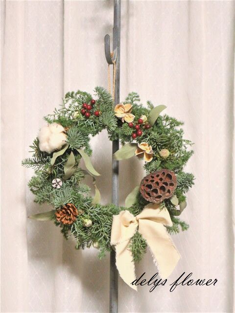 クリスマス イベントレッスン作品 静岡県裾野市 フラワーアレンジメント ティーコーディネートサロン Delys デリス ゆったり豊かな自分時間