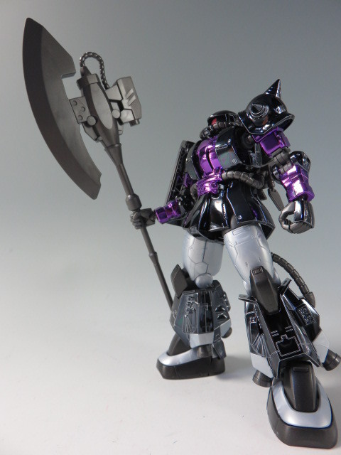 HG高機動ザク 黒い三連星仕様 オルテガ専用機 完成品　全塗装 HG高機動ザク 黒い三連星仕様 オルテガ専用機 完成品 全塗装