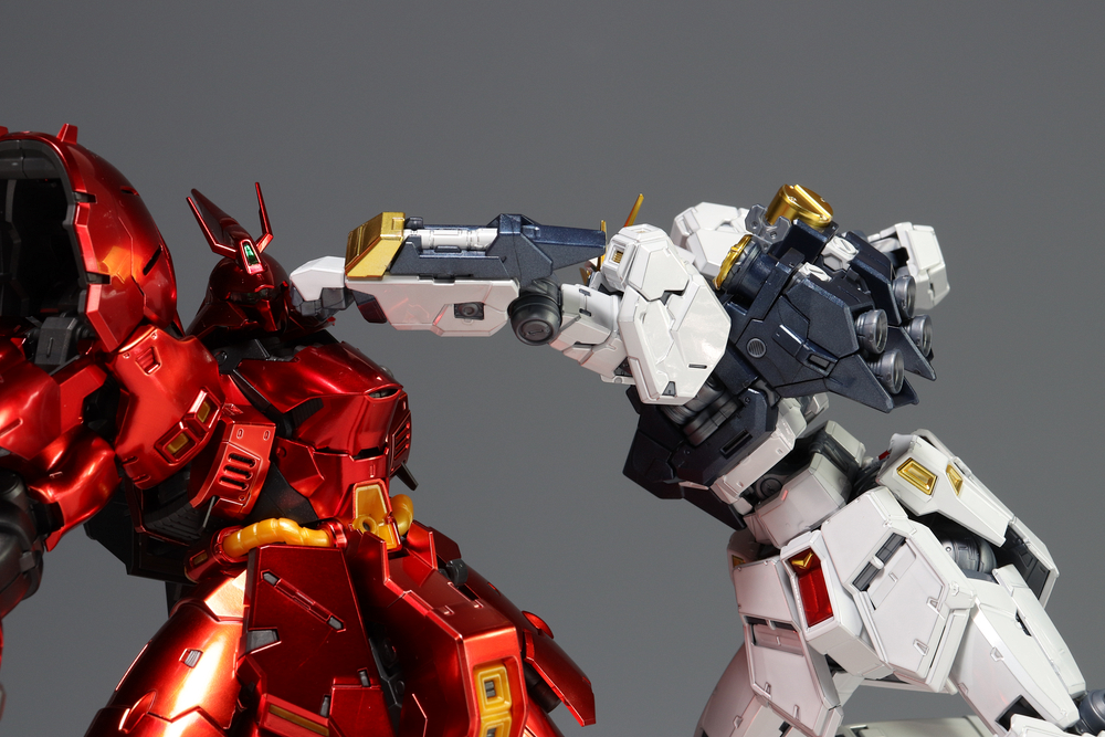 RG νガンダムチタニウムフィニッシュ&サザビースペシャルコーティング