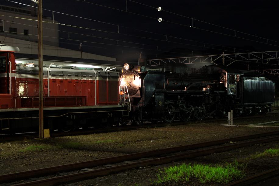 2010年7月25日夜 C58-363号機交番検査回送 寄居駅にて ③ : 電気屋の鉄道資料館