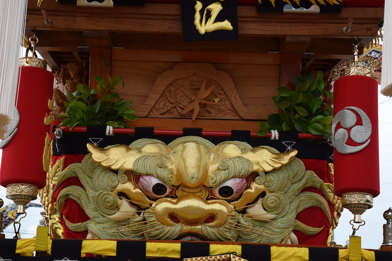 大江太鼓台先代名札本物 大江太鼓台の飾り幕