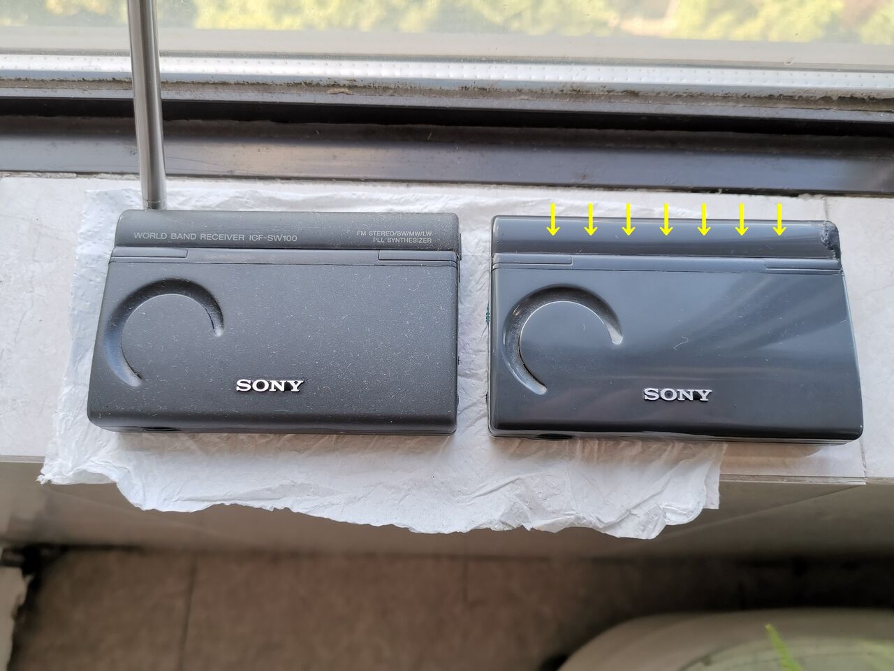 動作確認済み 受け止め 】SONY SW-100 ポータブルラジオ