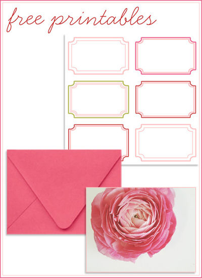 Free Download Card and Labels