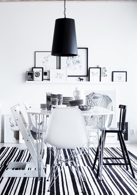 スウェーデン Black & WhiteのスタイリッシュHome