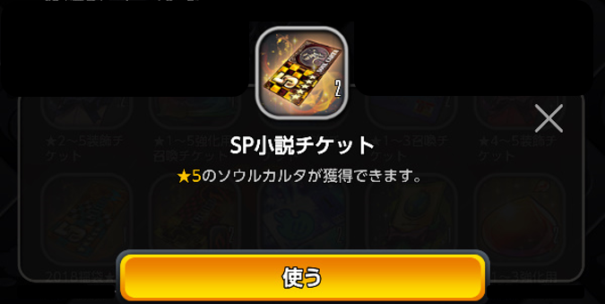 SP小説チケット