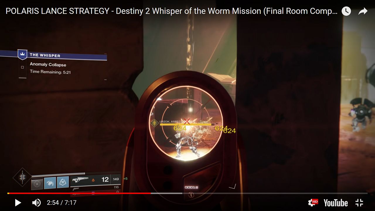 クエスト ささやき ボス戦をポラリス ランスで攻略 Destiny動画配信所