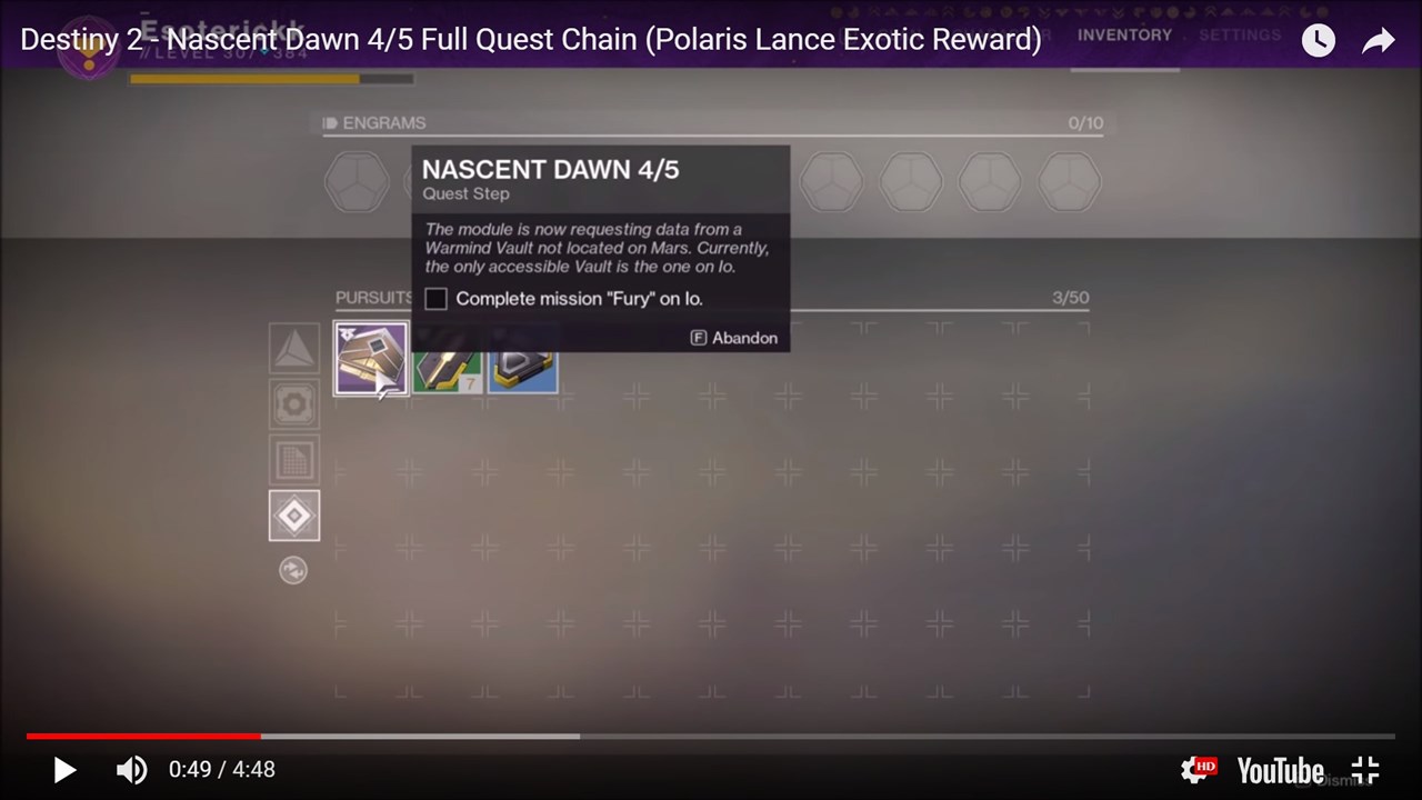 エキゾスカウトライフル ポラリス ランス の入手法 Destiny動画配信所 エキゾスカウトライフル ポラリス ランス の入手法 Destiny動画配信所