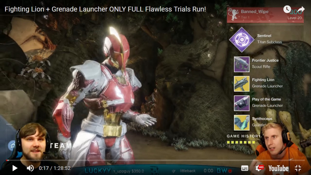 ナインの試練 使う武器はファイティング ライオンとグレネードランチャーだけで7連勝無敗 Destiny動画配信所