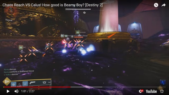 Chaos Reach VS Calus! How good is Beamy (1)