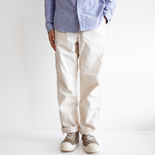 美品　orSlow オアスロウ フレンチワークパンツ XS オフホワイトきなり 美品 orSlow オアスロウ フレンチワークパンツ XS オフホワイト