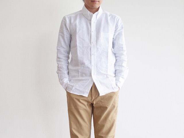 James Mortimer アイリッシュリネンボタンダウンシャツ : diance blog