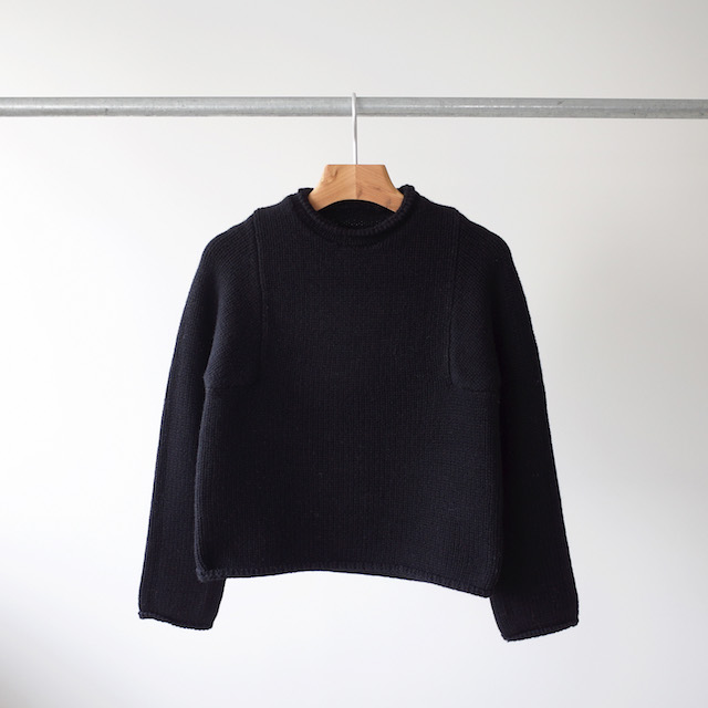 Lin francais d’antan Mullan Wool Cashmere Knit Black