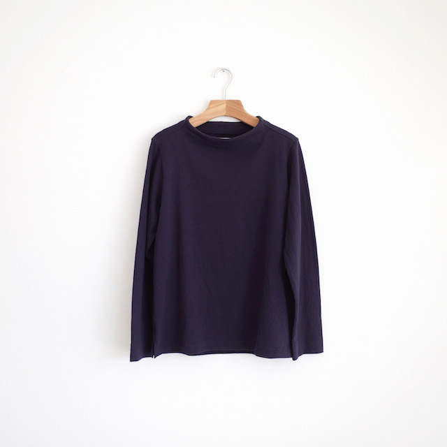 nisica（ニシカ）長袖ガンジーネックカットソー Navy