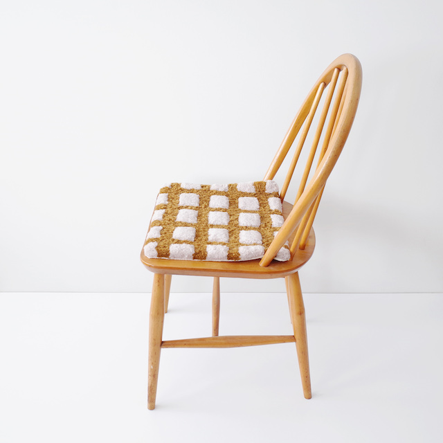 Windowpane Pattern Chair F/style Windowpane chair pad | diance blog