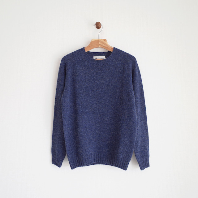 Harley of Scotland Shetland Sweater - Denim