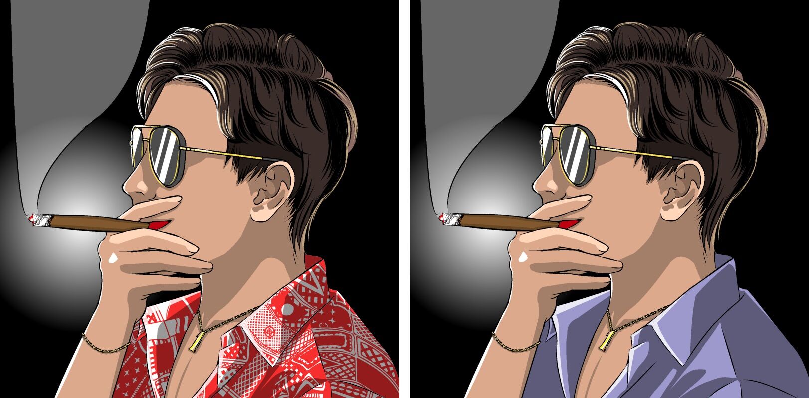 お仕事で葉巻を吸う男性の似顔絵を描かせていただきました ごとうすずなblog