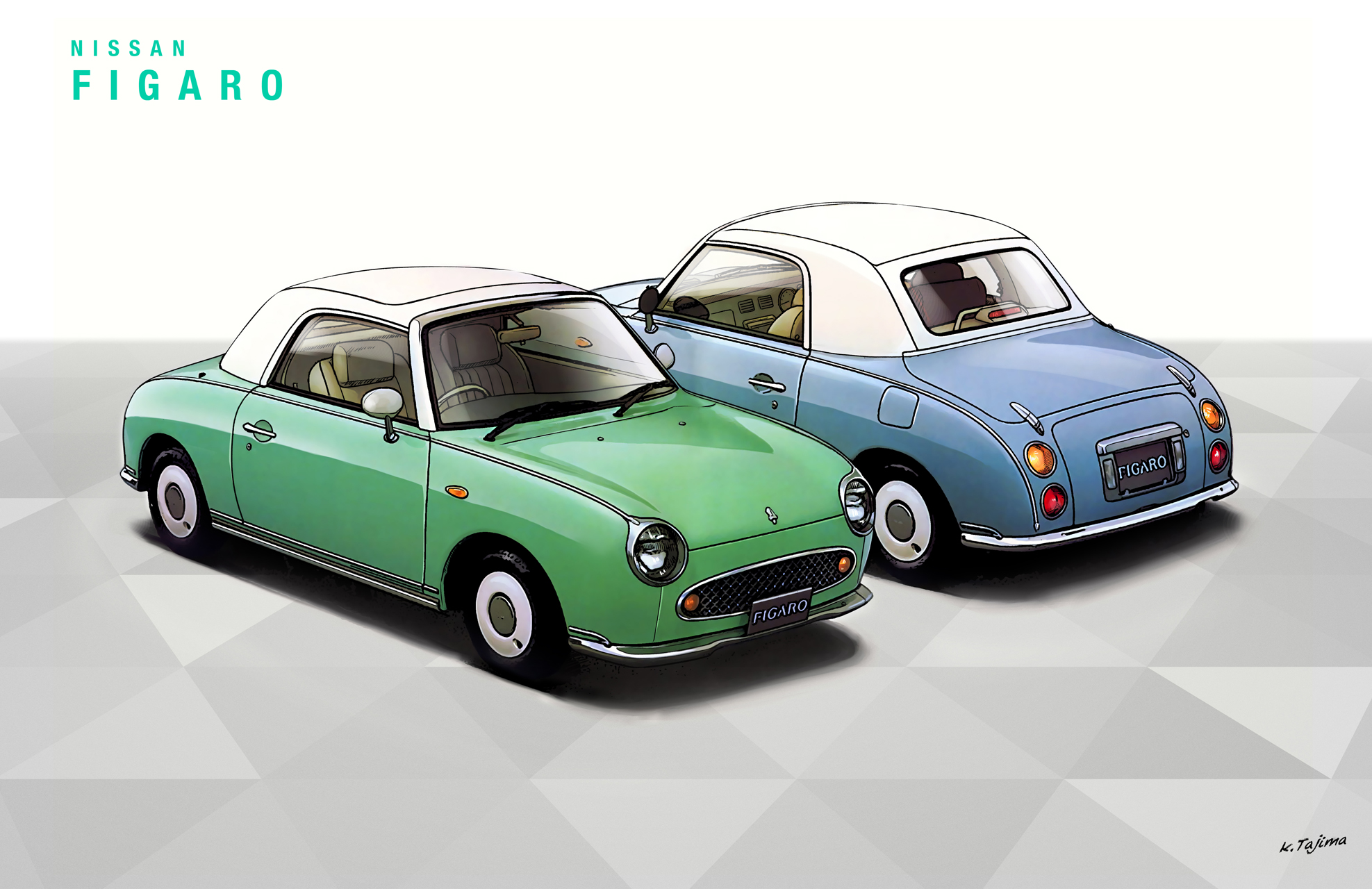 NISSAN日産フィガロ公式ポスター第28回東京モーターショー参考出品車