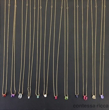 KAORU ポロリンネックレス ブルーサファイア KAORU アパタイト