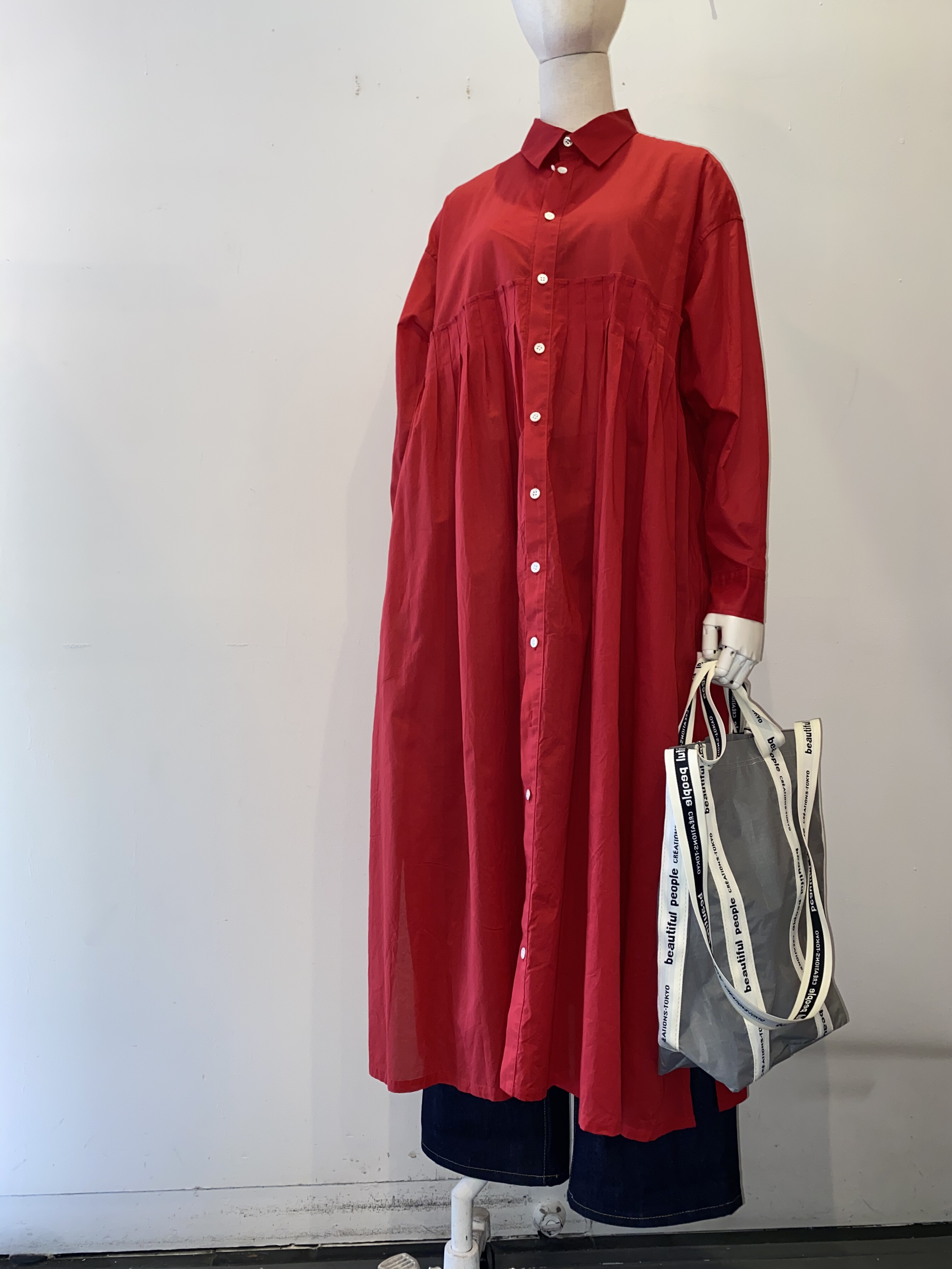 37 割引ブルー系 Free Size 希少 Gommeシャツワンピース ひざ丈ワンピース ワンピースブルー系free Size Urbanfarminginstitute Org